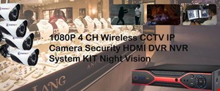 1080P 4 CH Wireless CCTV IP Camera Security HDMI DVR NVR System KIT Night Vision