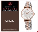 Emporio Armani Ar1926 White Dial Two-Tone Ladies Watch 