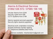 BURGLAR ALARMS & ELECTRICAL SERVICES.