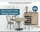 Price Drop Guarantee! Willis & Gambier Living, Dining & Bedroom Furniture Collection Hurry!