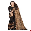 Women's Ethnic Wear Lycra Ruffle Frills Print Saree With Blouse Piece