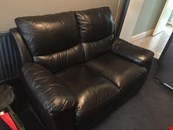 Black Leather Sofa set for sale
