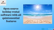 open source holiday rental software with all quintessential features