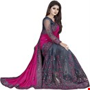 Gopinath Creation New Embroidered Bollywood Georgette Saree (Green, Grey)