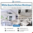 White Quartz Kitchen Countertops | +44 0208 368 5555 | DialAWorkTop