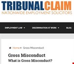 Fired from Your Job due to Gross Misconduct at Work?  Get Legal Assistance from Tribunal Claim