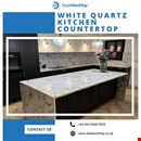 White Quartz Kitchen Countertops | +44 0208 368 5555 | DialAWorkTop