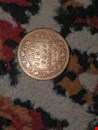 Antique 1908 AD coin. One Quarter Indian currency belong to British rule.